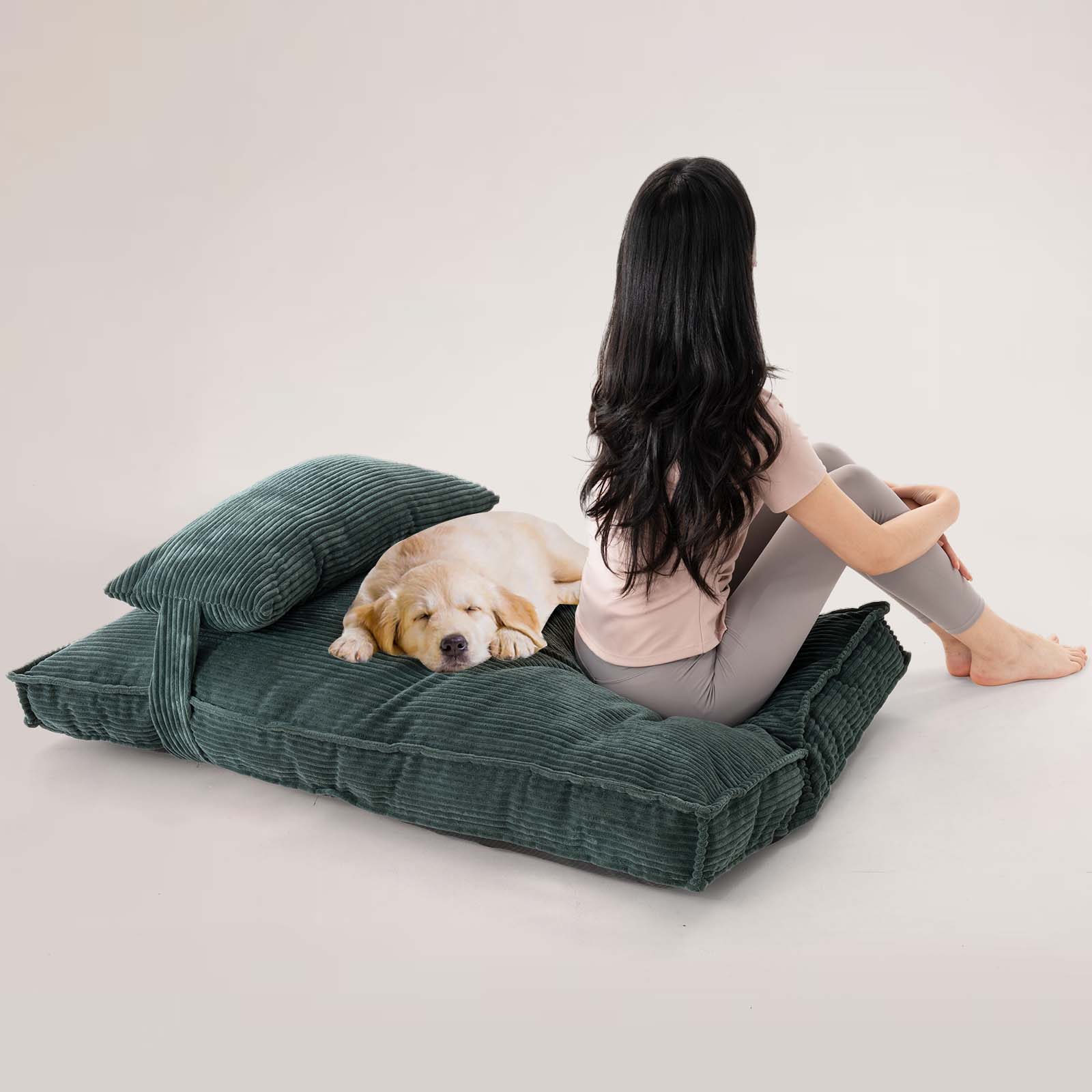 Soft Retro Fabric Anti-slip Bottom Dog Bed For Small to Medium Dogs