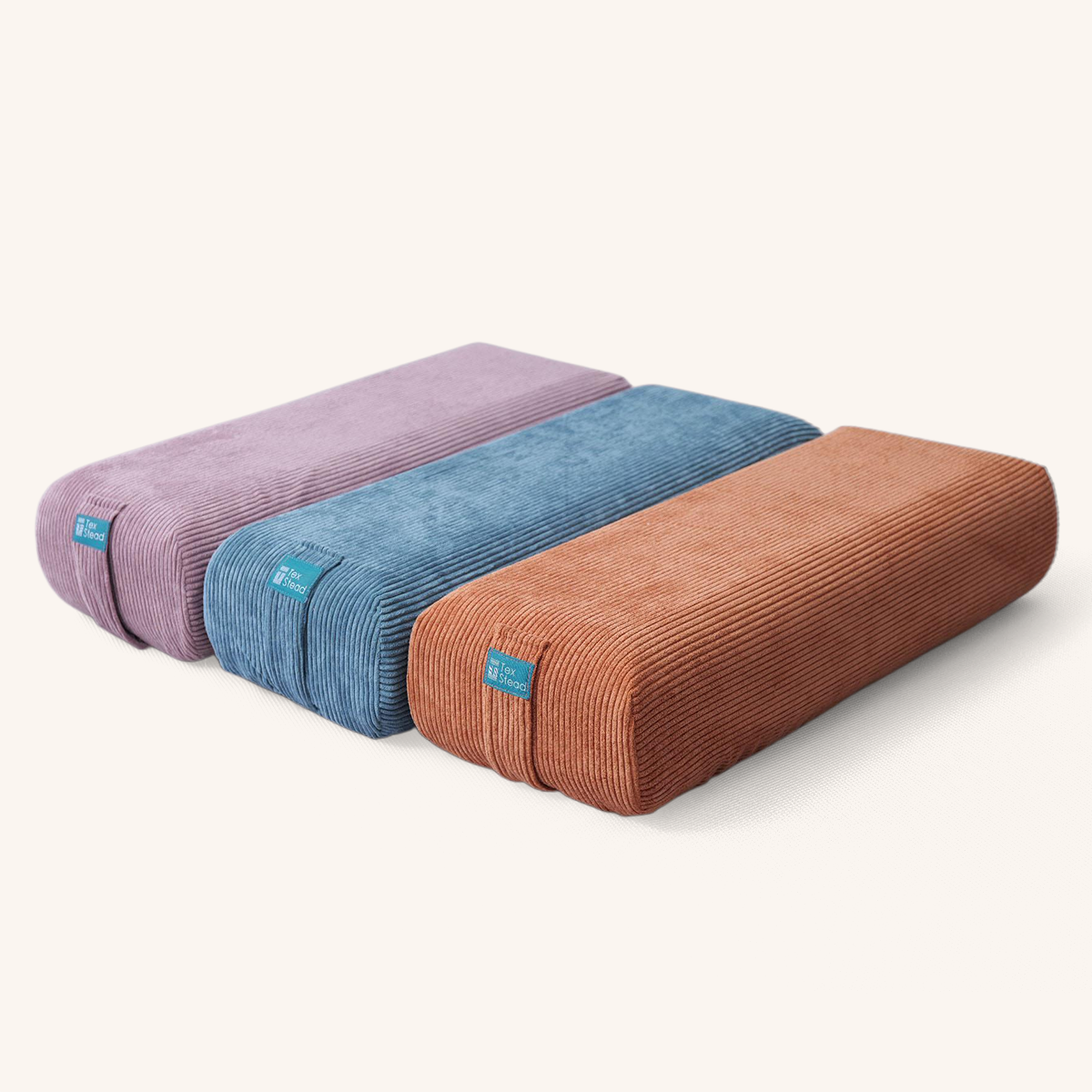 Yoga Bolster Pillow Support Your Spine Memory Foam 25.59x9.84x5.91in for Yoga and Meditation TEXSTEAD