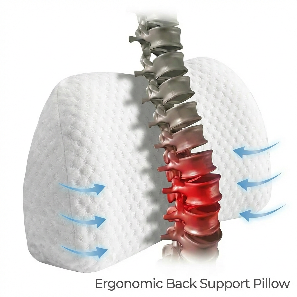 Ergonomic Chair Lumbar Back Support Pillow