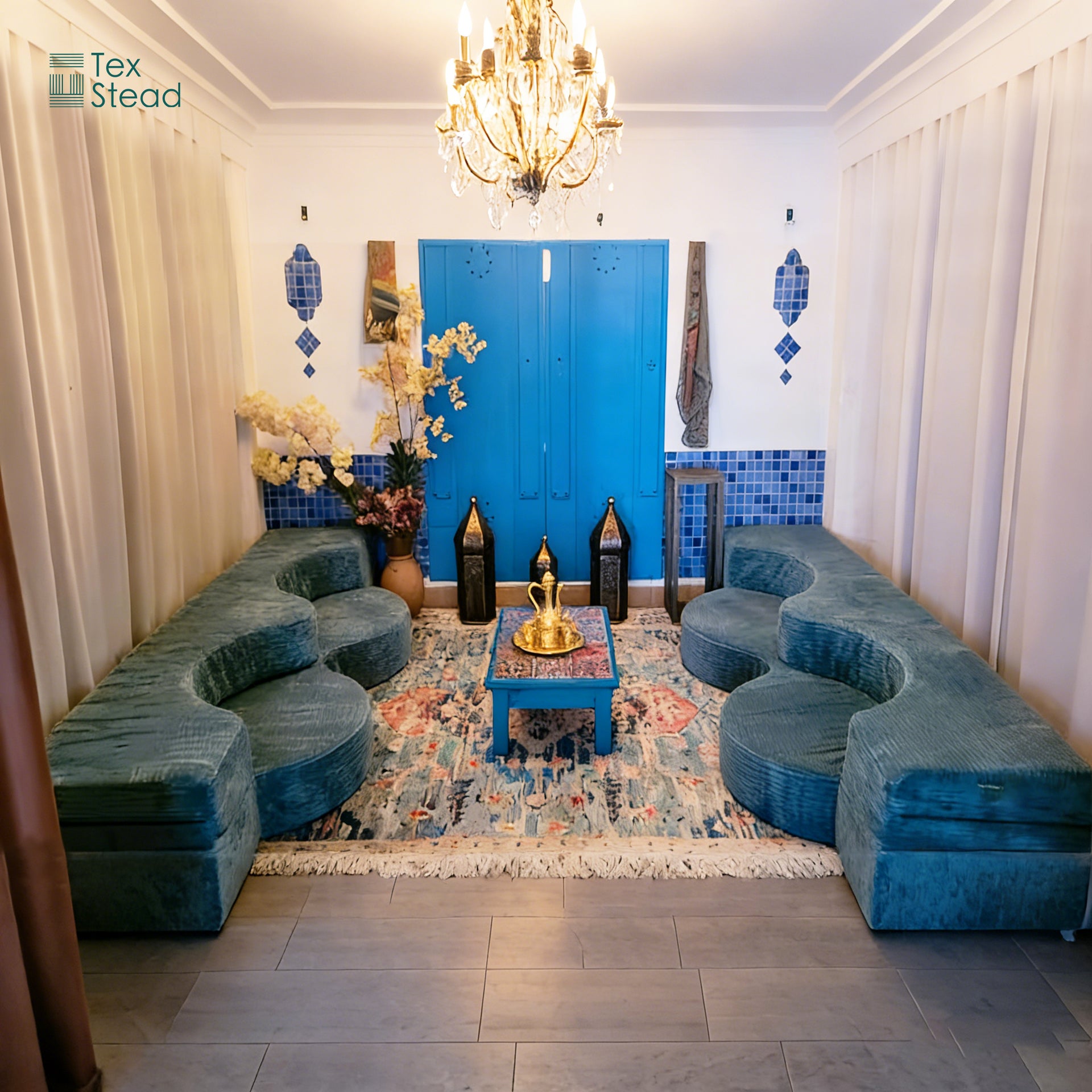 2-in-1 folding floor sofa bed curved sectional memory foam corduroy cover for small spaces TEXSTEAD