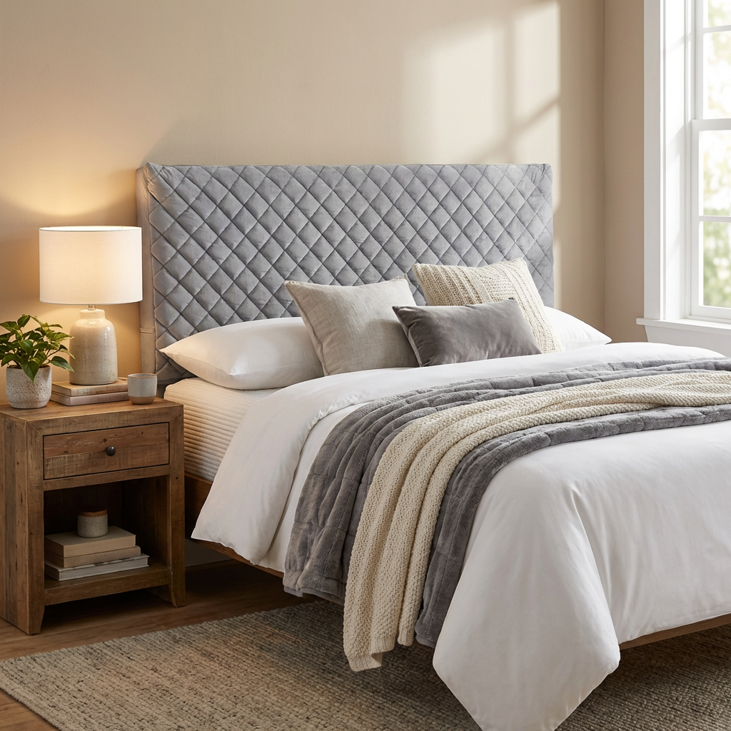 Headboard Cover Bed Thickened Soft Stretch Slipcover Velvet Fabric