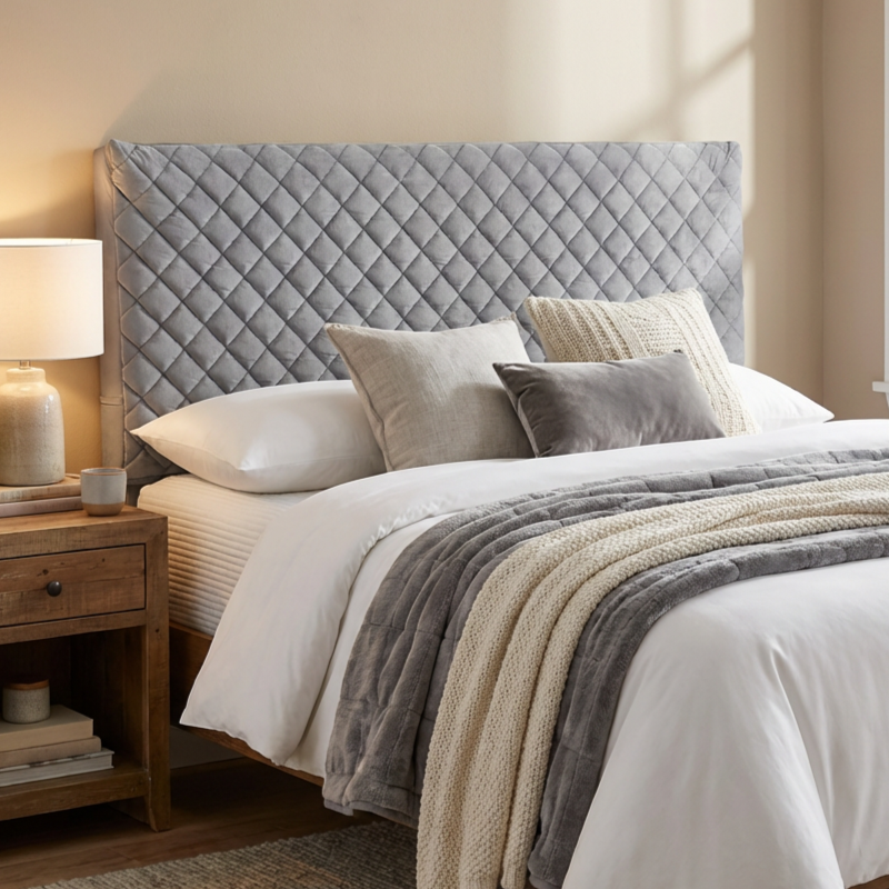 Headboard Cover Bed Thickened Soft Stretch Slipcover Velvet Fabric