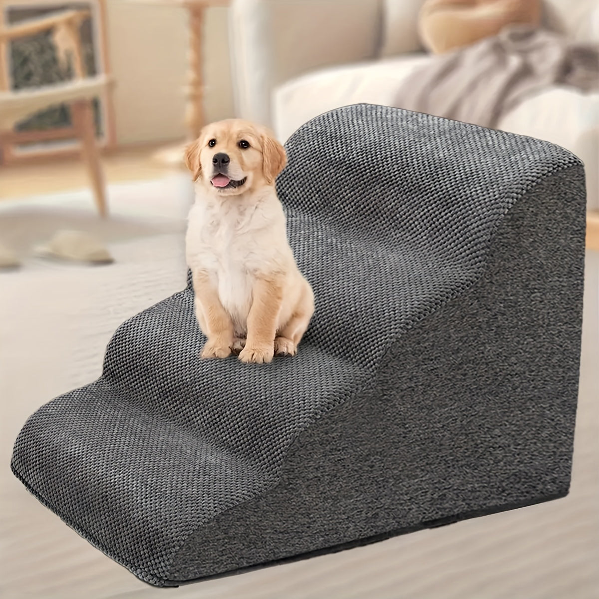 4 Steps Pet Stairs with Anti-slip Bottom Pet-safe Stairs