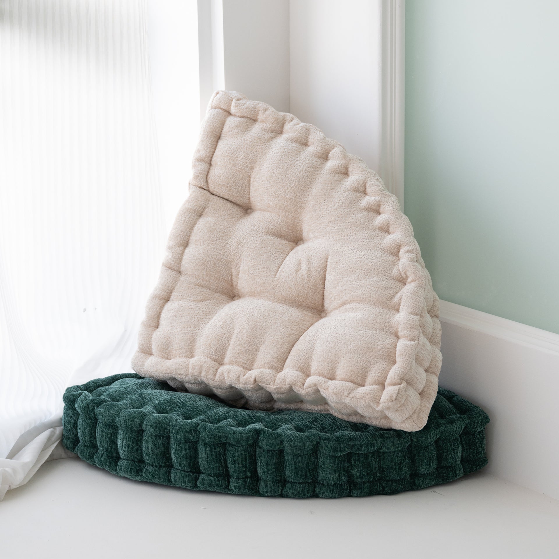 Reading Pad Triangular Cheese Pillow  With Insert Free Assembly Pillow