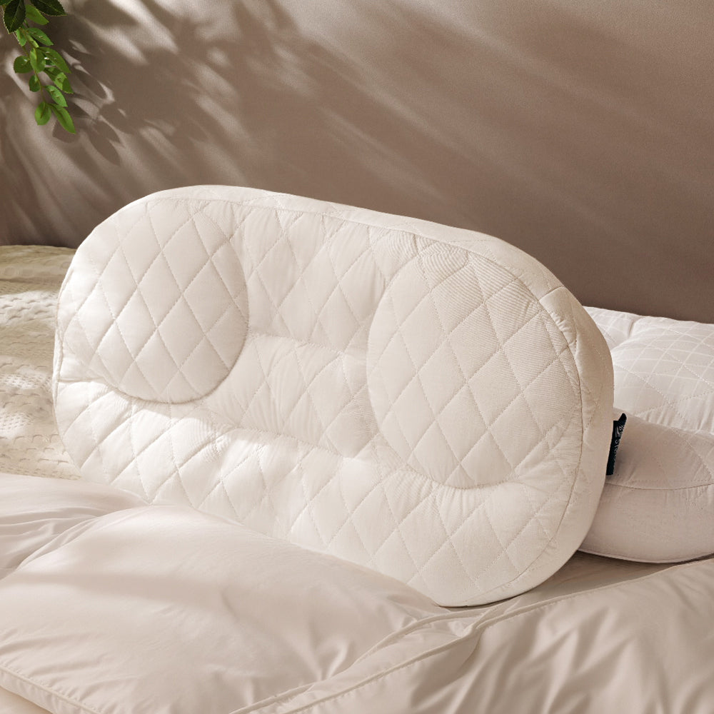 Soft Organic Wool Pillow Standard Pillow for Sleeping Low-Loft Bed Pillows for Back and Stomach Sleepers