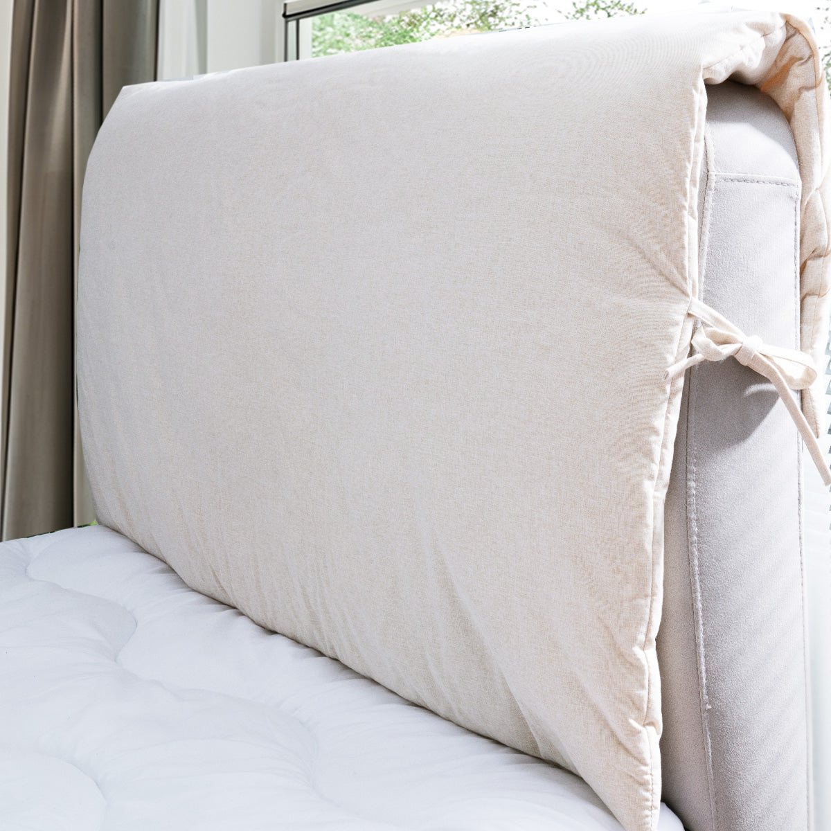 Headboard Cover with Strap Dust Protector for Clean & Stylish Bedroom