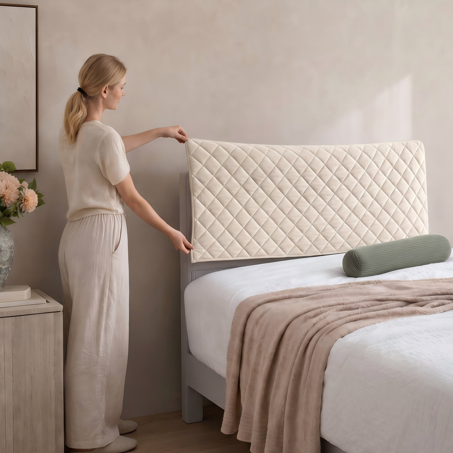 Custom Headboard Cover Tailored Fit Dust Protection & Bedroom Upgrade