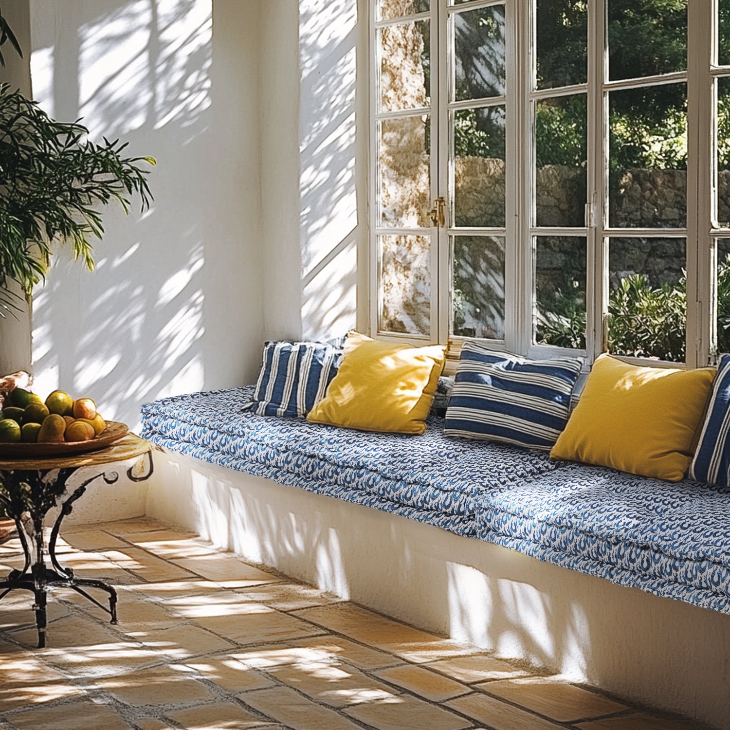 Custom Bay Window Seat Cushion Made to Fit Any Size Comfortable Foam Pad Starting from $110,depending on size