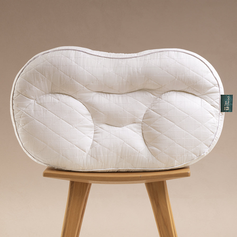 Soft Organic Wool Pillow Standard Pillow for Sleeping Low-Loft Bed Pillows for Back and Stomach Sleepers