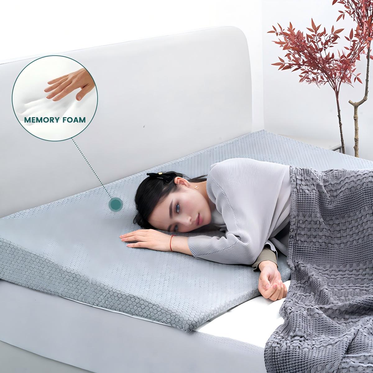 Bed Wedge Pillow Wedge Mattress Topper With Washable Cover for Acid Reflux Neck Pain