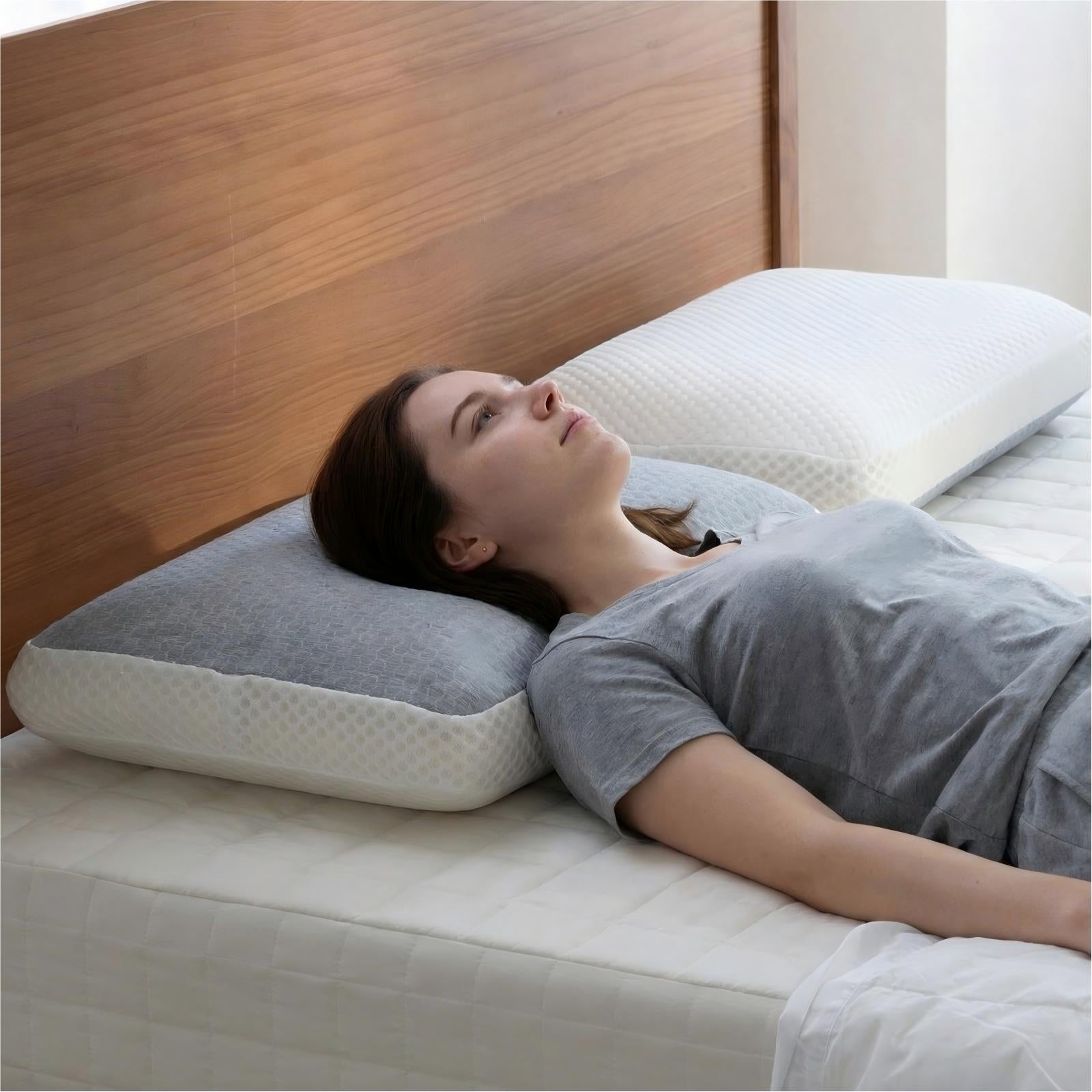 Cooling Pillow with Memory Foam & Cooling Gel – Dual-Use Ergonomic Pillow