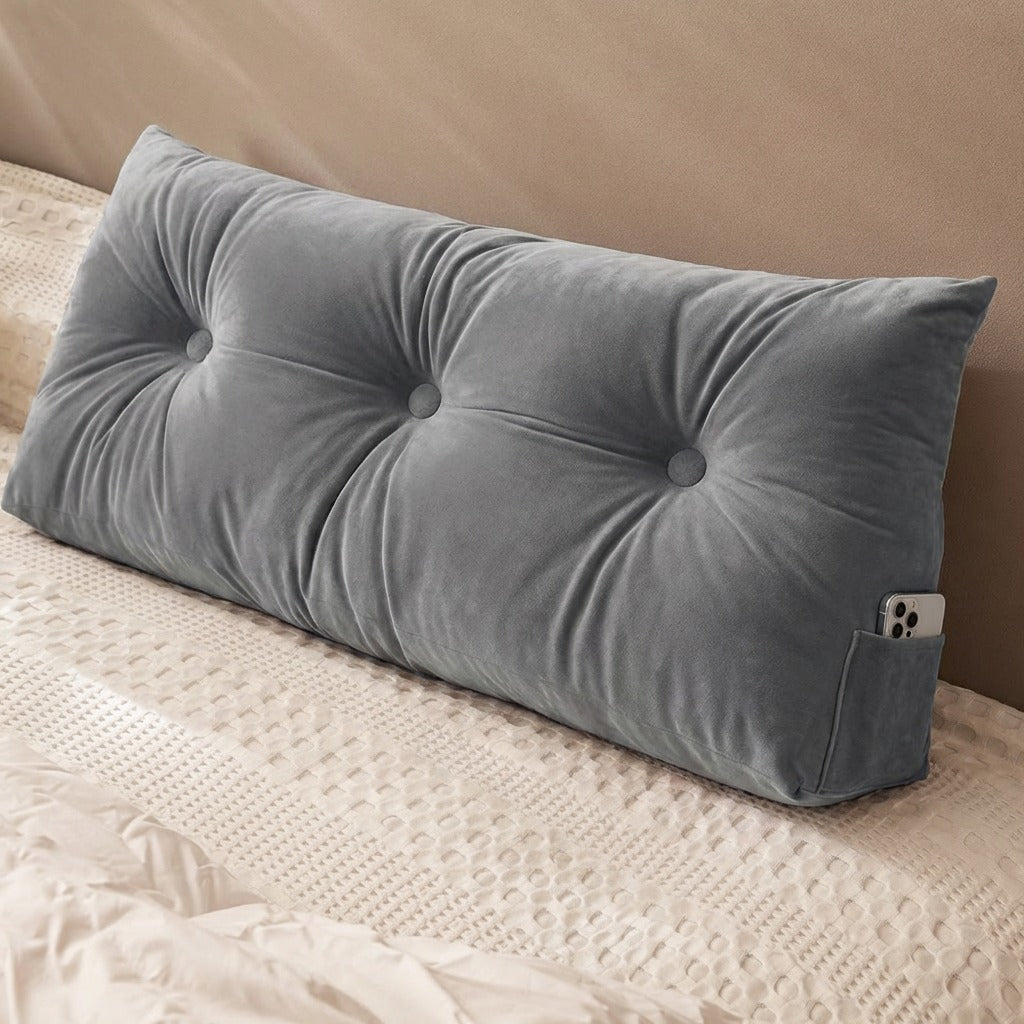 Wedge Headboard Pillow for Bed & Sofa Back Support Reading Cushion