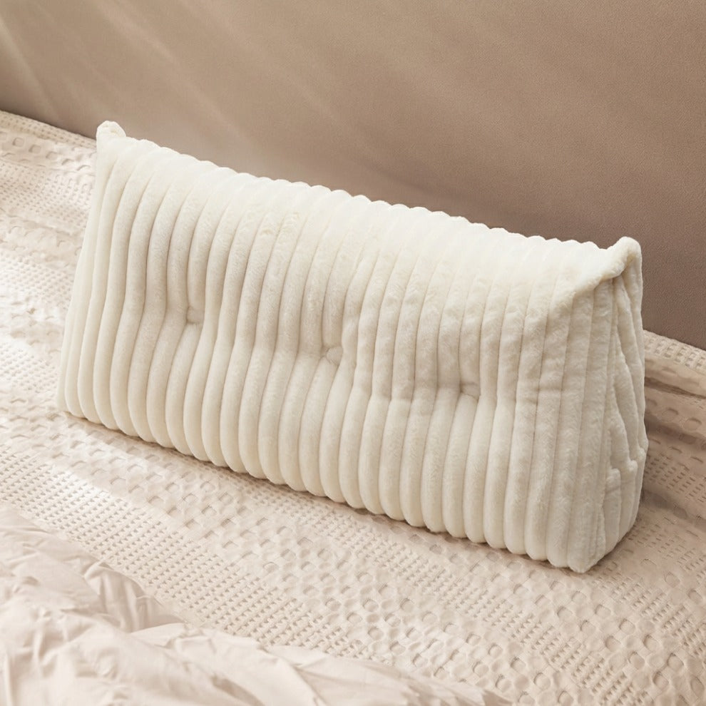 Triangular Headboard Pillow Supports Sitting and Sleeping