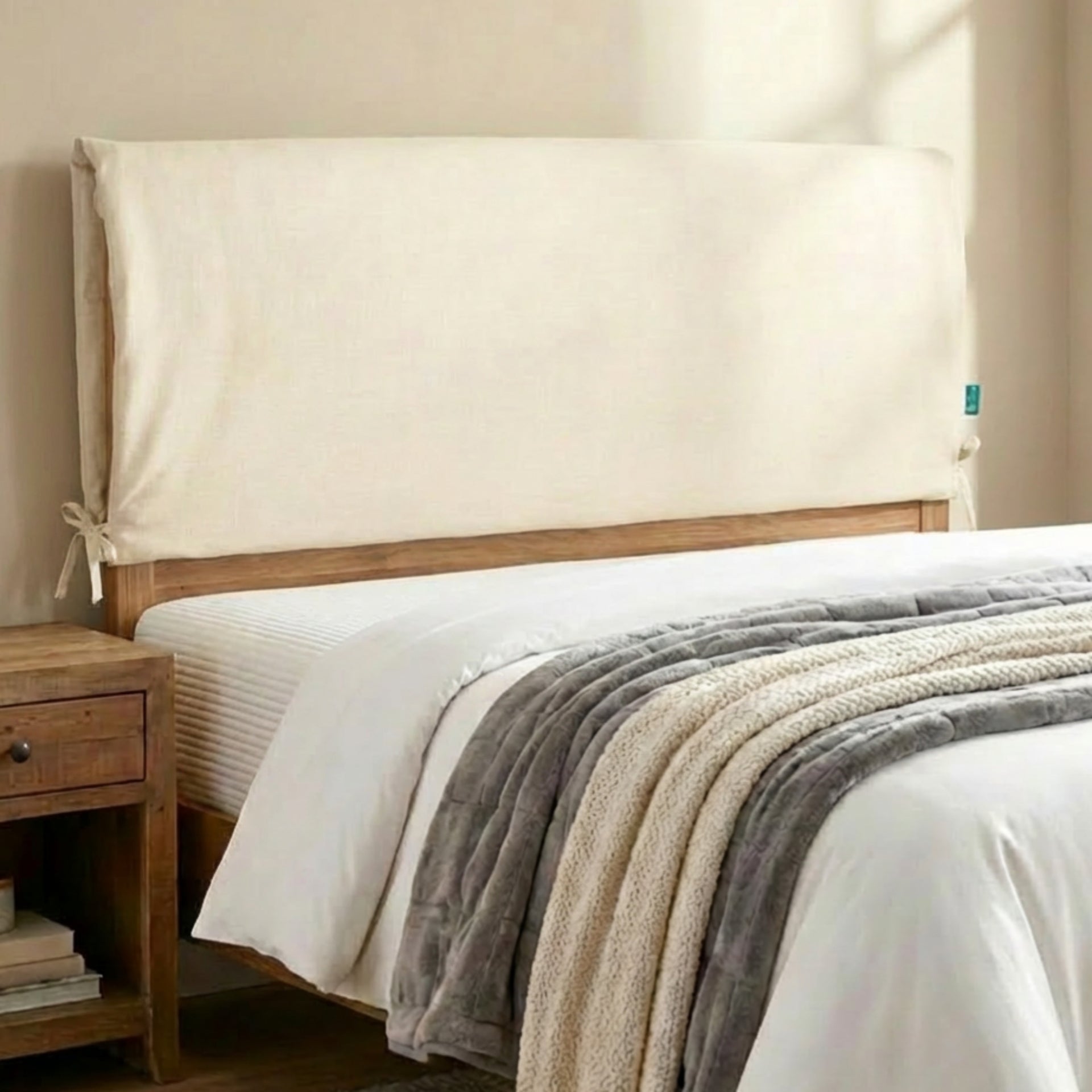 Headboard Cover with Strap Dust Protector for Clean