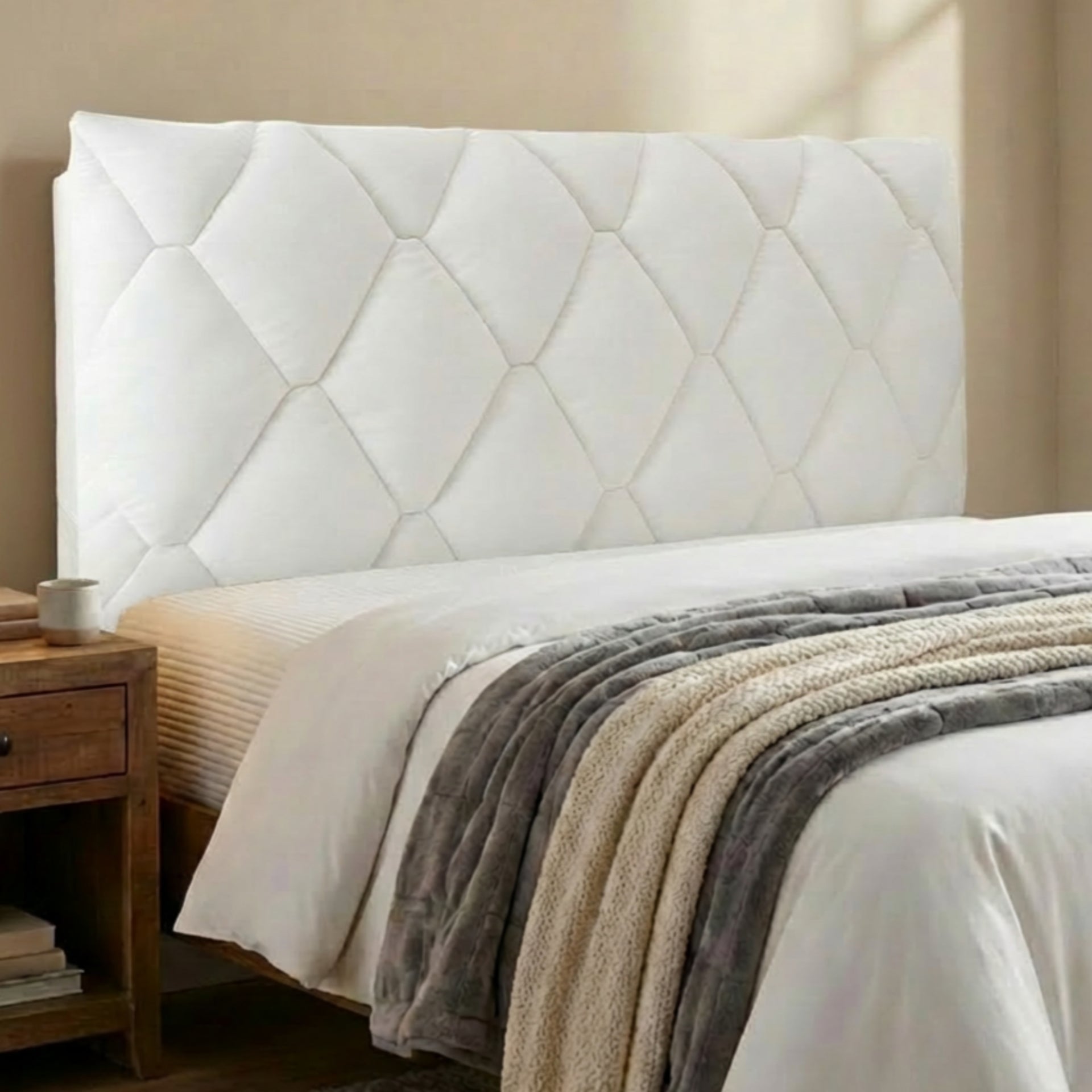 Luxurious Thickened Quilted Headboard Cover Protector for Bedroom