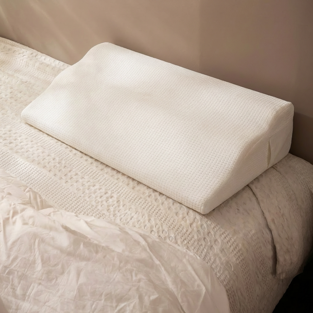 Wave Bed Wedge Pillow Mattress Topper with Washable Cover  Ergonomic Contour Design