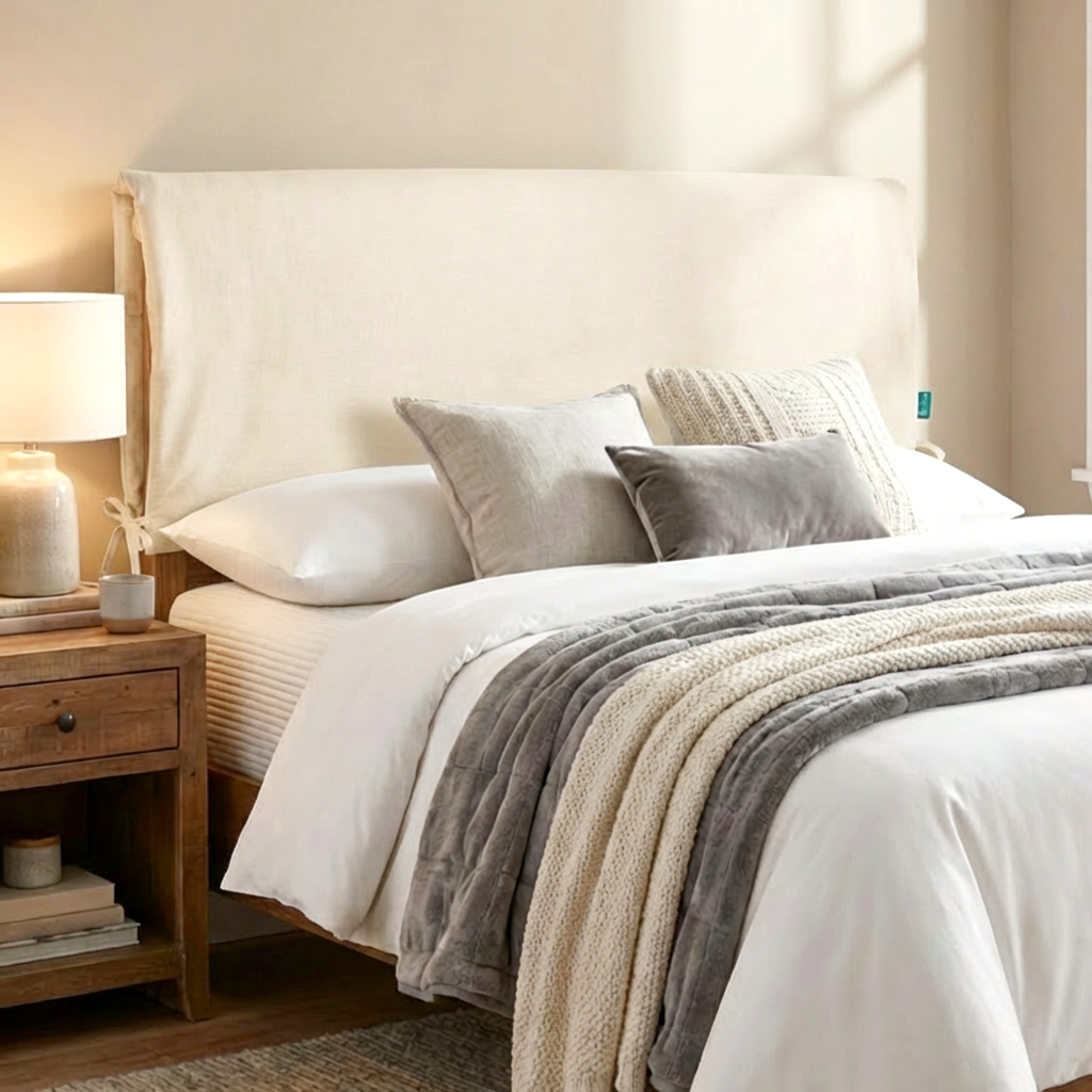 Headboard Cover with Strap Dust Protector for Clean