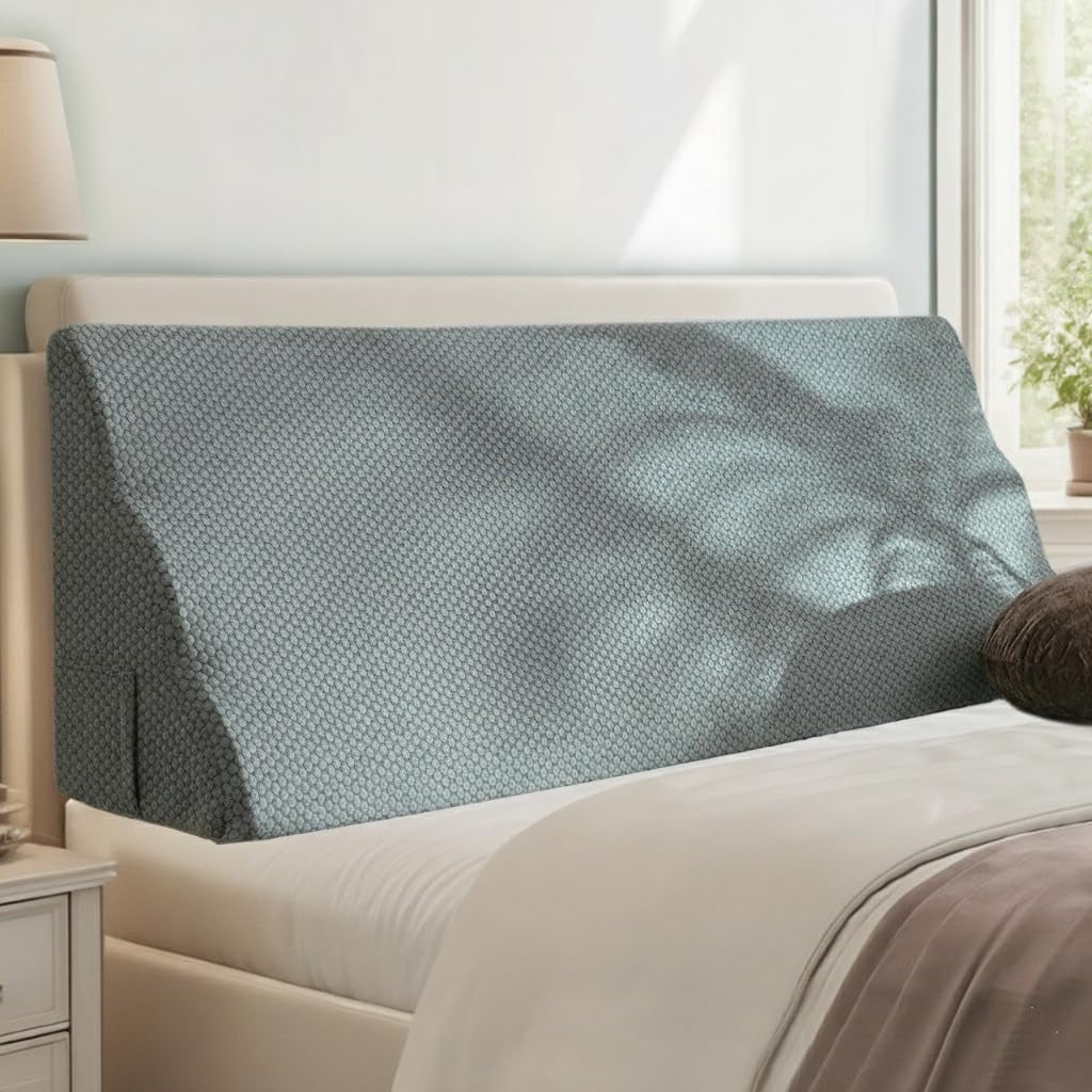 Wave Bed Wedge Pillow Mattress Topper with Washable Cover  Ergonomic Contour Design
