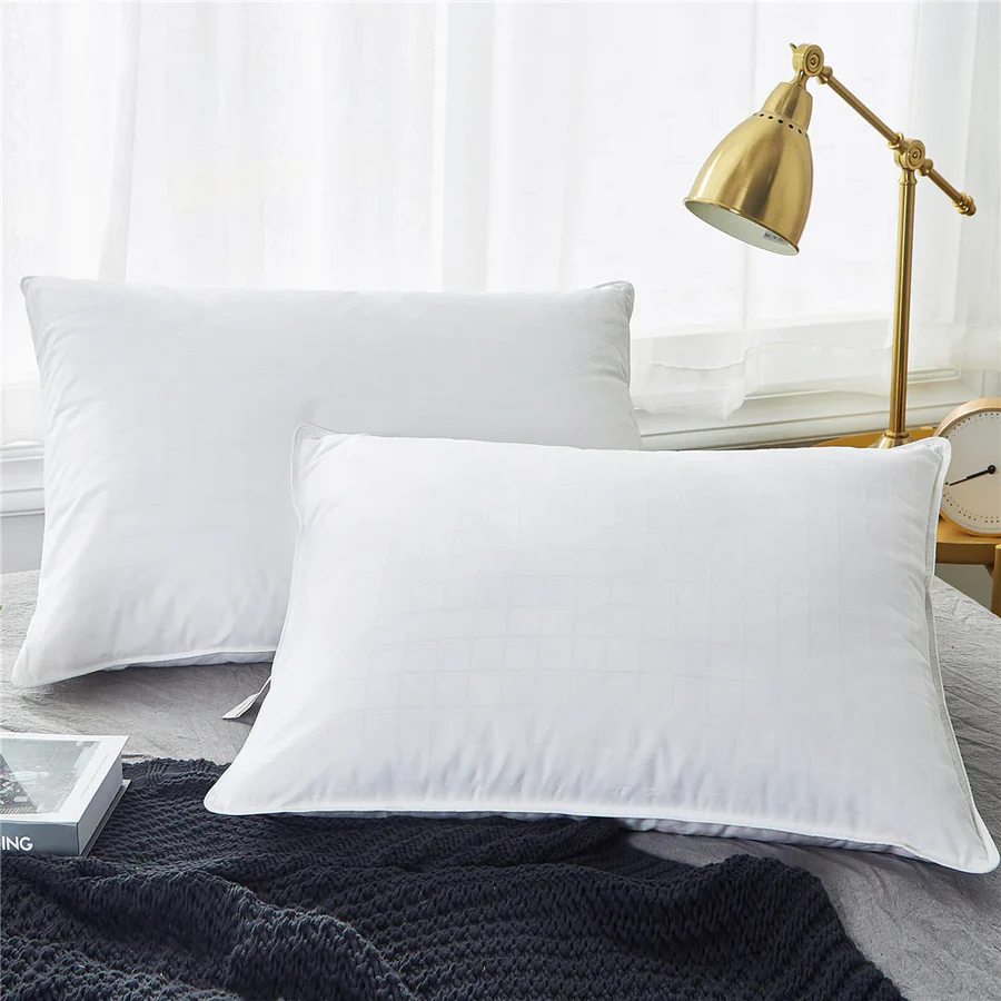Natural Down Feather Fill Pillow Support Pillow For Home Side Sleeper Good For Neck Pain