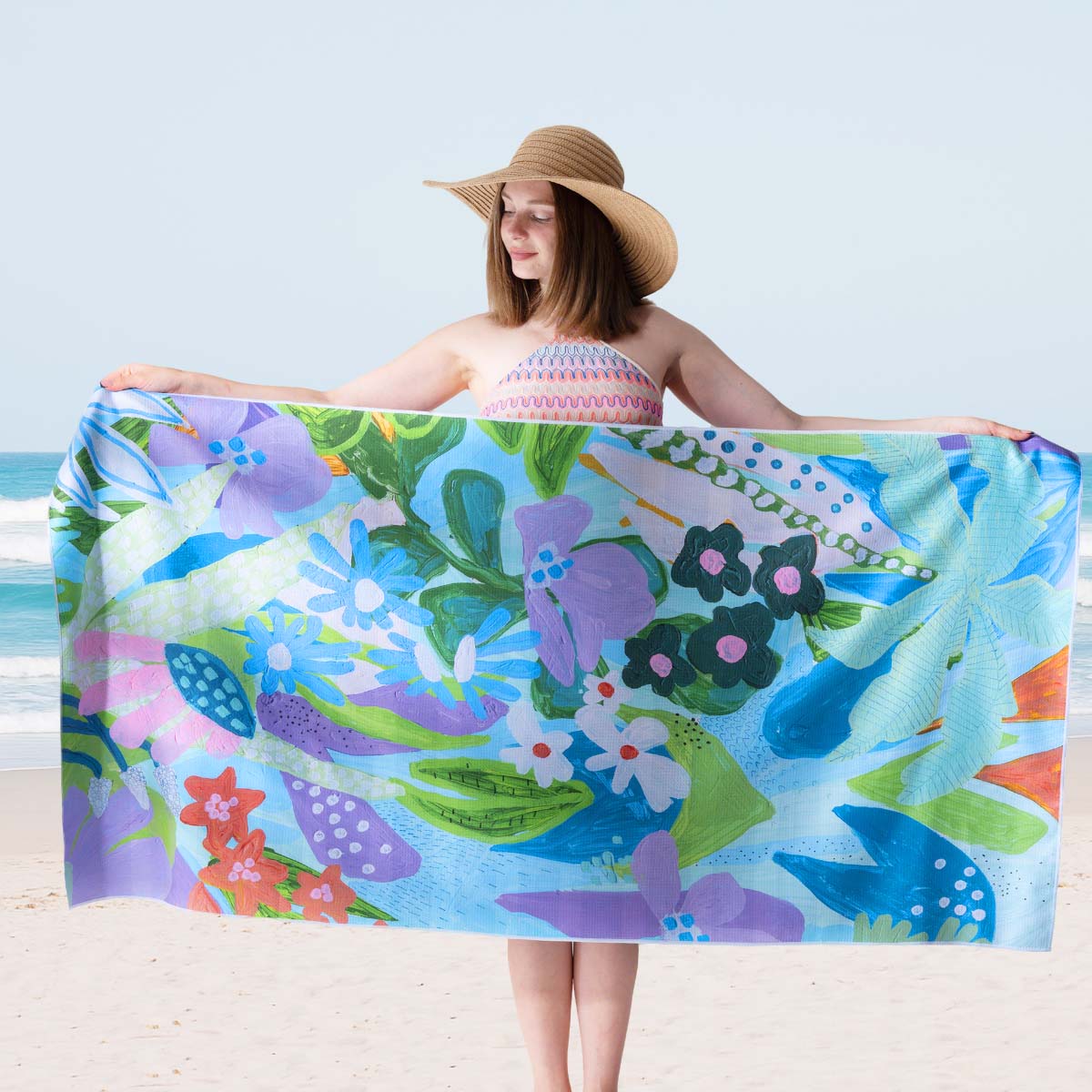 Luxurious Oversized Beach Towel Ultra-Soft Quick-Dry and Sand-Free For Women 32*63 inch
