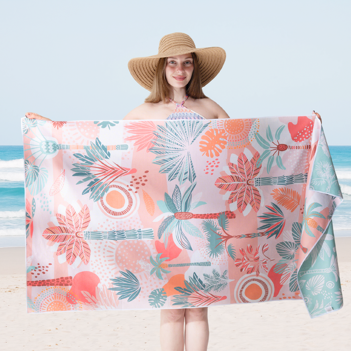 Luxurious Oversized Beach Towel Ultra-Soft Quick-Dry and Sand-Free For Women 32*63 inch